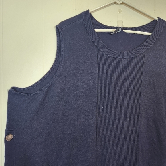 J Jason Wu Fisherman Tunic Sleeveless Knit Top Side Button Detail Size 5x - Picture 4 of 14